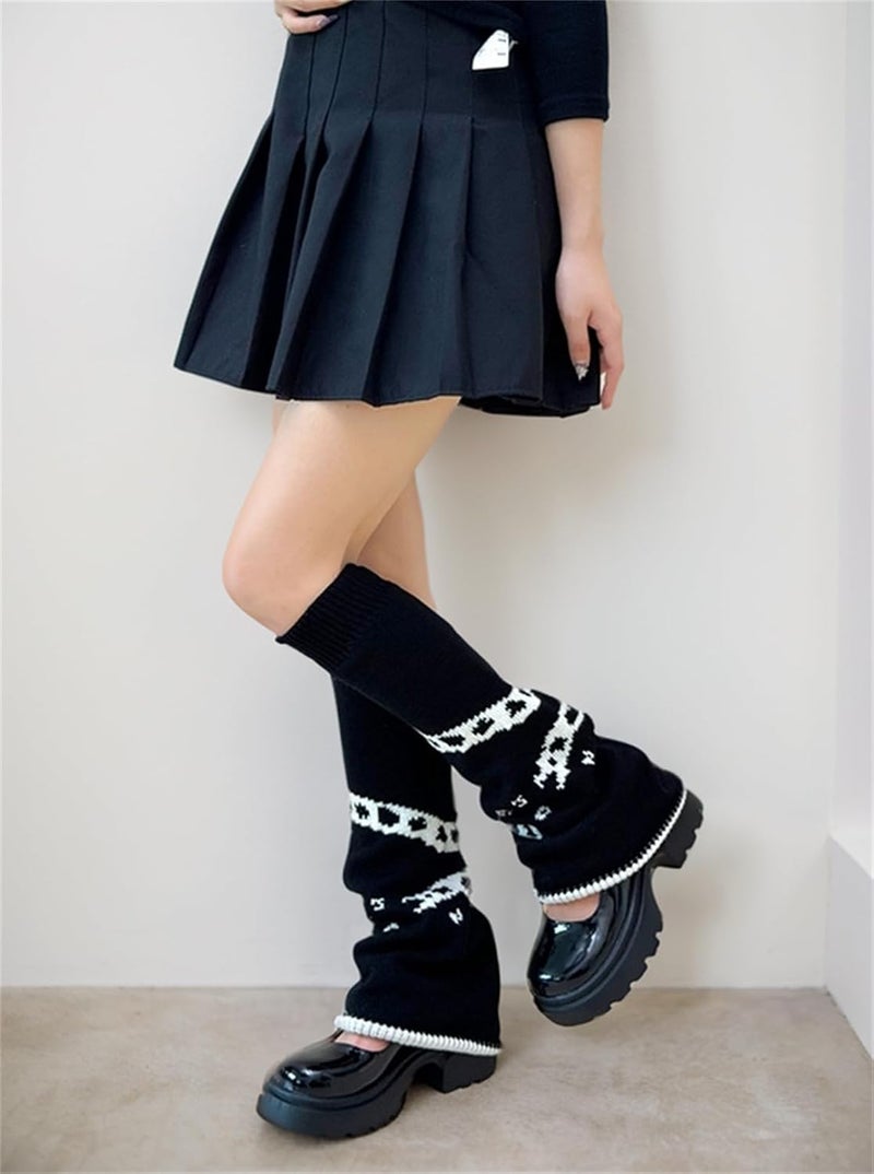 Insdark Goth Leg Warmers for Women Rave Cute Y2k Harajuku Punk Scenecore Alt Emo - Image 2